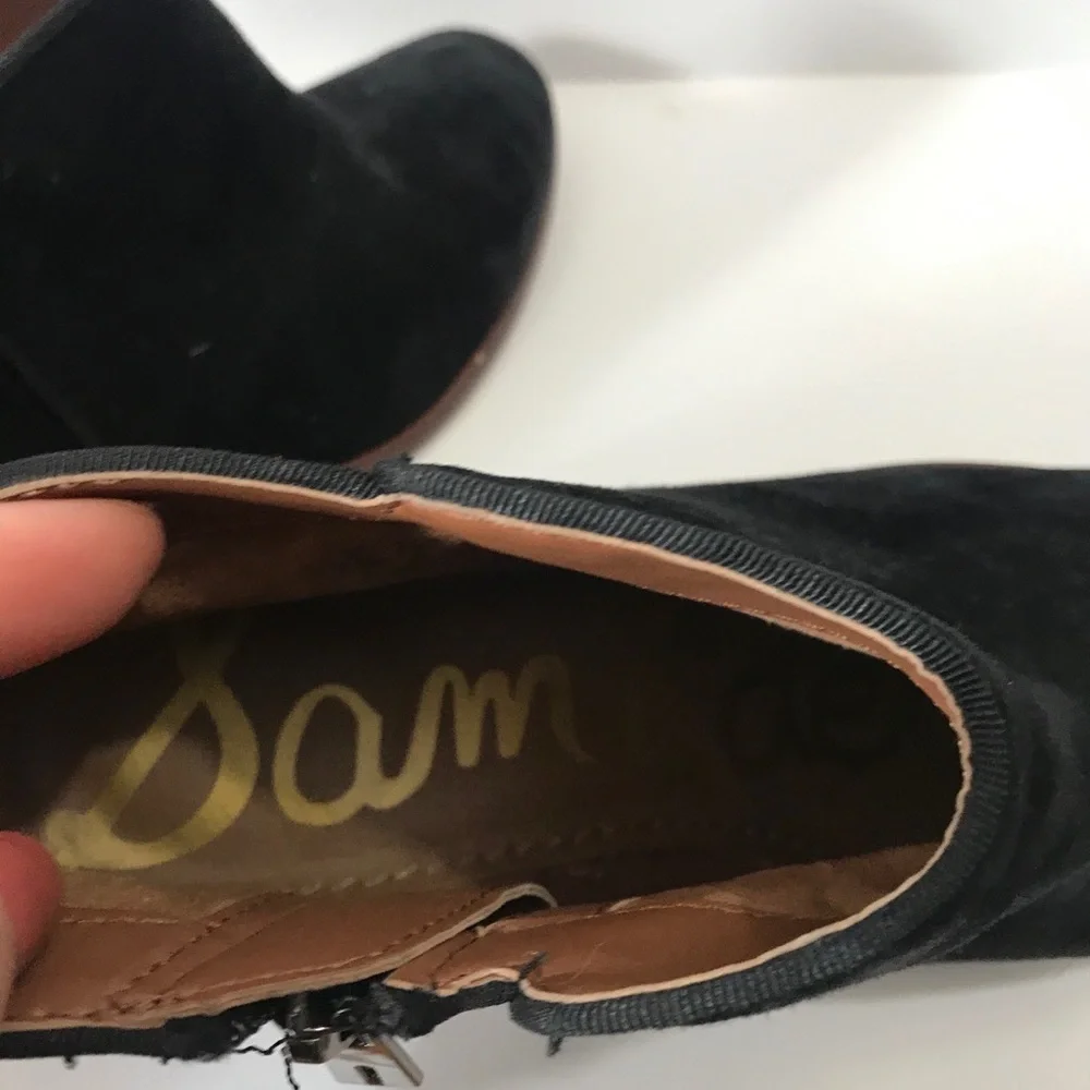 Sam Edelman Black Suede Petty Boots